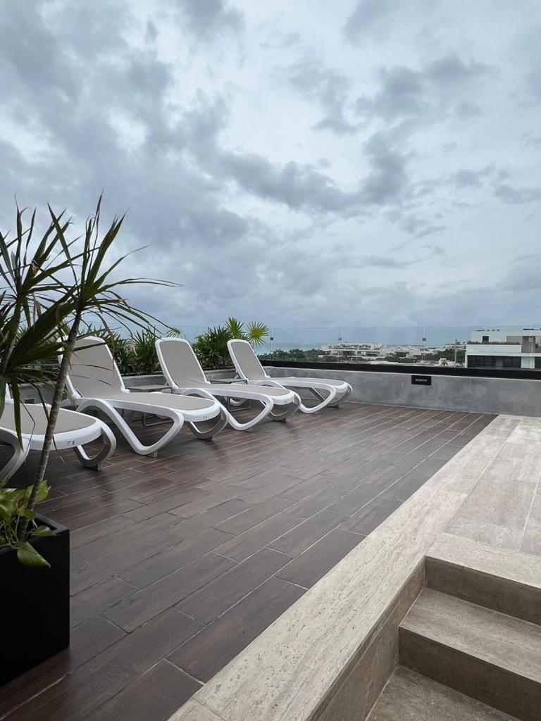 Big, Modern And Beautiful Beach Apartament 1Br Ocean View 普拉亚卡门 外观 照片